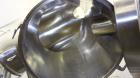 Used Patterson-Kelley Twin Shell Dry Blender, 5 Cubic Feet Capacity, 316 Stainless Steel. 95 Pounds a cubic foot maximum material density. (2) Approximate 19-1/2” diameter charge ports with quick rel...