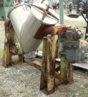 Used Patterson Kelley Twin Shell Dry Blender, 5 Cubic Feet, 304 Stainless Steel. Maximum material density 65 pounds per cubic foot. (2) 18