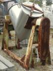 Used Patterson Kelley Twin Shell Dry Blender, 5 Cubic Feet, 304 Stainless Steel. Maximum material density 65 pounds per cubic foot. (2) 18