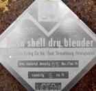 Used Patterson Kelley Twin Shell Dry Blender, 5 Cubic Feet, 304 Stainless Steel. Maximum material density 65 pounds per cubic foot. (2) 18