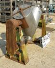 Used Patterson Kelley Twin Shell Dry Blender, 5 Cubic Feet, 304 Stainless Steel. Maximum material density 65 pounds per cubic foot. (2) 18