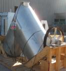 Used Patterson Kelley Twin Shell Dry Blender, 60 Cubic Feet Capacity, 304 Stainless Steel. Maximum material density 50 pounds per cubic foot. 18