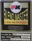 Used Patterson-Kelley Blend Master Lab Blender, Maximum density rating 200 pound a cubic foot. Unit consists of (1) Yoke shell drive system with a 1/3hp, 1/60/115/208-230 volt, 1720 rpm motor, and (7...