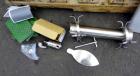 Used Patterson-Kelley 16 Quart Blend Master Lab Blender, Maximum density rating 200 pound a cubic foot. Unit consists of (1) 316 Stainless steel twin shell blender, (2) 9” diameter charge ports with ...