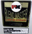 Used Patterson-Kelley 16 Quart Blend Master Lab Blender, Maximum density rating 200 pound a cubic foot. Unit consists of (1) 316 Stainless steel twin shell blender, (2) 9” diameter charge ports with ...