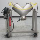 Used Twin Shell V-Blender, Approximate 1 Cubic Feet Capacity. Stainless steel.