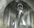 Used Patterson Kelley twin shell dry blender, 2 cubic foot capacity, 316 stainless steel. Max material density 85 pounds per cubic foot. 14