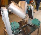 Used Patterson Kelly Twin Shell Liquid Solid Blender, 16 quart, stainless steel. 125 pounds per cubic foot max material density. Liquid solids bar driven by a 3/4 hp, 1/60/115/230 volt, 3450 rpm moto...