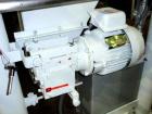 Used Patterson Kelley Twin Shell Cross Flow Blender, 5 cubic feet, stainless steel. Maximum material density 106 pounds per cubic foot. On stand with 1 hp, 230/460 volt motor. Serial #255030.