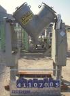 Used Patterson Kelley Twin Shell Blender, 3 Cubic Foot Capacity, 304 Stainless Steel.  Maximum material density 60 pounds a cubic foot. (2) 16