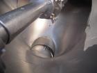 Used Patterson Kelley Twin Shell Blender, 3 Cubic Foot Capacity, 304 Stainless Steel.  Maximum material density 60 pounds a cubic foot. (2) 16