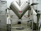 Used Patterson Kelley Twin Shell Dry Blender, 30 cubic foot capacity, stainless steel. Maximum material density 55 pounds per cubic foot. Approximately 36