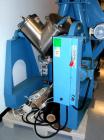 Used Patterson Kelly Twin Shell Blender, 1 cubic foot capacity, stainless steel. Maximum material density 500 pounds per cubic foot. (2) 10