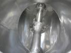 Used Patterson Kelley Twin Shell Liquid Solids Blender, 10 Cubic Feet Capacity, 304 Stainless Steel. 70 pounds a cubic foot maximum material density. 25’’ diameter cones. 316 stainless steel intensif...