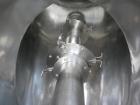 Used Patterson Kelley Twin Shell Liquid Solids Blender, 10 Cubic Feet Capacity, 304 Stainless Steel. 70 pounds a cubic foot maximum material density. 25’’ diameter cones. 316 stainless steel intensif...