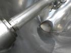 Used Patterson Kelley Twin Shell Liquid Solids Blender, 10 Cubic Feet Capacity, 304 Stainless Steel. 70 pounds a cubic foot maximum material density. 25’’ diameter cones. 316 stainless steel intensif...