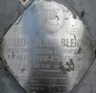 Used Patterson Kelley Twin Shell Liquid Solids Blender, 10 Cubic Feet Capacity, 304 Stainless Steel. 70 pounds a cubic foot maximum material density. 25’’ diameter cones. 316 stainless steel intensif...