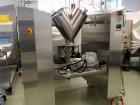 Used Patterson Kelley Twin Shell Blender, 1 Cubic Foot. Stainless steel construction, standard access ports with covers, with 2 HP 330/575 volt 60 hz shell motor, 5 HP 575 volt 60 hz intensifier bar ...