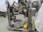 Used Patterson Kelley Twin Shell Blender, 1 Cubic Foot. Stainless steel construction, rated 60 lbs/cu. ft. max material density, standard access ports with covers, 3/4 HP 550 volt shell drive, 2 HP 5...