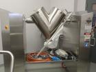 Unused- Patterson Kelley Twin Shell Blender, 2 Cubic Feet. Stainless steel construction. 62 lbs/cu. ft. max material density. Standard access ports with covers, intensifier Harsco touch screen contro...
