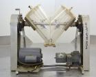 Used Patterson-Kelley Twin Shell Liquid Solids Blender, (0.26) Cubic Feet Capacity (8 Quart). Plexiglass shell with (2) 7-1/2