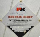 Used- Patterson-Kelley Twin Shell Liquid Solids Blender, (0.26) Cubic Feet Capacity (8 Quart). Plexiglass shell with (2) 7-1...