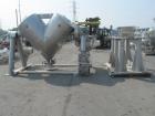 Used Patterson-Kelley 50 Cubic Feet Twin Shell Blender. Stainless steel construction, rated for 50 pounds per cubic foot maximum material density, 5 hp variable speed shell motor drive, provision for...