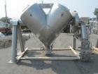 Used Patterson-Kelley 50 Cubic Feet Twin Shell Blender. Stainless steel construction, rated for 50 pounds per cubic foot maximum material density, 5 hp variable speed shell motor drive, provision for...