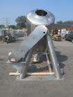 Used Patterson-Kelley 50 Cubic Feet Twin Shell Blender. Stainless steel construction, rated for 50 pounds per cubic foot maximum material density, 5 hp variable speed shell motor drive, provision for...