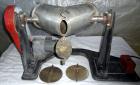 Used Patterson Kelley Twin Shell Dry Blender, 4 Quart Capacity (0.16 Cubic Feet), 304 Stainless Steel. (2) 5-1/2” diameter charge ports with quick release covers. Shells 5-1/2” diameter x 9-1/2” deep...
