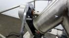 Used Patterson Kelley Twin Shell Liquid Solids Blender, 0.26 Cubic Feet Capacity (8 Quart), 304 Stainless Steel. 140 Pounds per cubic foot maximum material density. 2) 7” Diameter charge ports with q...