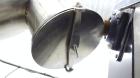 Used Patterson Kelley Twin Shell Liquid Solids Blender, 0.26 Cubic Feet Capacity (8 Quart), 304 Stainless Steel. 140 Pounds per cubic foot maximum material density. 2) 7” Diameter charge ports with q...