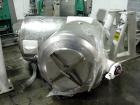Used Patterson-Kelley Twin Shell Dry Blender, 20 Cubic Feet, Stainless Steel. 55 Pounds a cubic foot maximum material density, standard charge ports with covers, 6