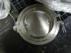 Used Patterson-Kelley Twin Shell Dry Blender, 20 Cubic Feet, Stainless Steel. 55 Pounds a cubic foot maximum material density, standard charge ports with covers, 6