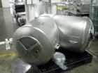 Used Patterson-Kelley Twin Shell Dry Blender, 20 Cubic Feet, Stainless Steel. 65 Pounds a cubic foot maximum material density, standard charge ports with covers, 6
