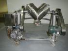 Used Patterson Kelley twin shell blender, 2 cu ft stainless steel construction