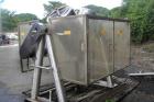 Used Patterson-Kelley Twin Shell Blender, 10 Cubic Feet. Stainless steel construction. Maximum material density 70 pounds per cubic foot. Designed for liquid feed intensifier bar with drive less bar,...