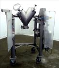 Used Stainless Steel Patterson Kelley Twin Shell Cross Flow Blender, 1 Cubic Fe