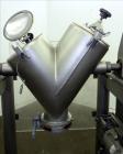 Used Stainless Steel Patterson Kelley Twin Shell Cross Flow Blender, 1 Cubic Fe
