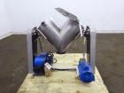 Used Patterson Kelley Twin Shell Dry Blender, 16 Quart Capacity (0.52 Cubic feet), 304 Stainless Steel. Maximum material density 200 pounds per cubic foot. (2) 9-1/4