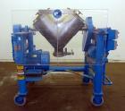 Used Patterson-Kelley twin Shell Dry Blender, 2 Cubic Feet, 316 Stainless Steel