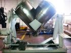 Used Patterson Kelley Vee Blender, 10 Cubic foot, Stainless Steel Twin Shell Blender. Stainless steel covers. Discharge valve painted stands control box. 1 1/2 hp, 208-230/460 v brake motor.