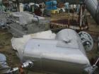 USED: 20 cu ft Patterson Kelley twin shell blender, stainless steelconstruction. Rated 65#/cu ft max material density, with liquid feedintensifier bar with drive and main drive on stands.