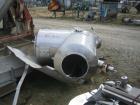 USED: 20 cu ft Patterson Kelley twin shell blender, stainless steelconstruction. Rated 65#/cu ft max material density, with liquid feedintensifier bar with drive and main drive on stands.