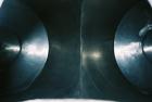 USED: Patterson Kelley twin shell blender, stainless steel construction on product contact surfaces. Maximum material density is 55 lbs/cubic foot. Quick release access covers, manual butterfly valve...