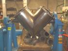 USED: 5 Cubic Foot Patterson Kelley twin shell blender, stainless steel construction on product contact surfaces. Maximum material density is 70 lb/cubic foot. Quick release access covers, mixing bar...