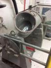 Used Patterson-Kelley 3 Cubic Foot V-blender, Stainless Steel. Max material density 230lbs per cubic foot. Quick change covers. Center bottom outlet with manual butterfly valve. Mounted on stand. Uni...