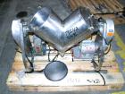 USED: Patterson Kelley 16 quart twin shell blender. 304 stainless steel, non-jacketed, approximately 350 lb/cubic frrt. Provision for an intensifier bar with a 1/3 hp, 1/60/115/230 volt, 1725 rpm mot...