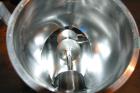 Used Patterson-Kelley Twin Shell Liquid-Solids Blender, 1 Cubic Foot Capacity, 304 Stainless Steel. Maximum material density 60 pounds per cubic foot. Solids bar with spray nozzle, driven by a 2hp, 3...