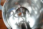 Used Patterson-Kelley Twin Shell Liquid-Solids Blender, 1 Cubic Foot Capacity, 304 Stainless Steel. Maximum material density 60 pounds per cubic foot. Solids bar with spray nozzle, driven by a 2hp, 3...